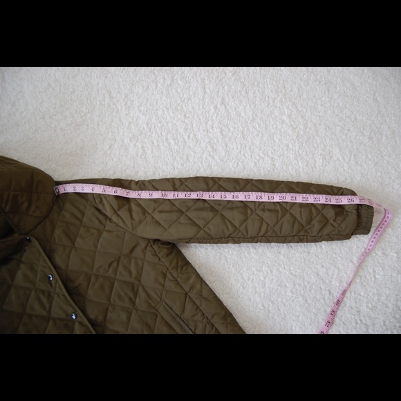 Zara Trafaluc Olive Green Puffer Jacket Sz M - Picture 6 of 6